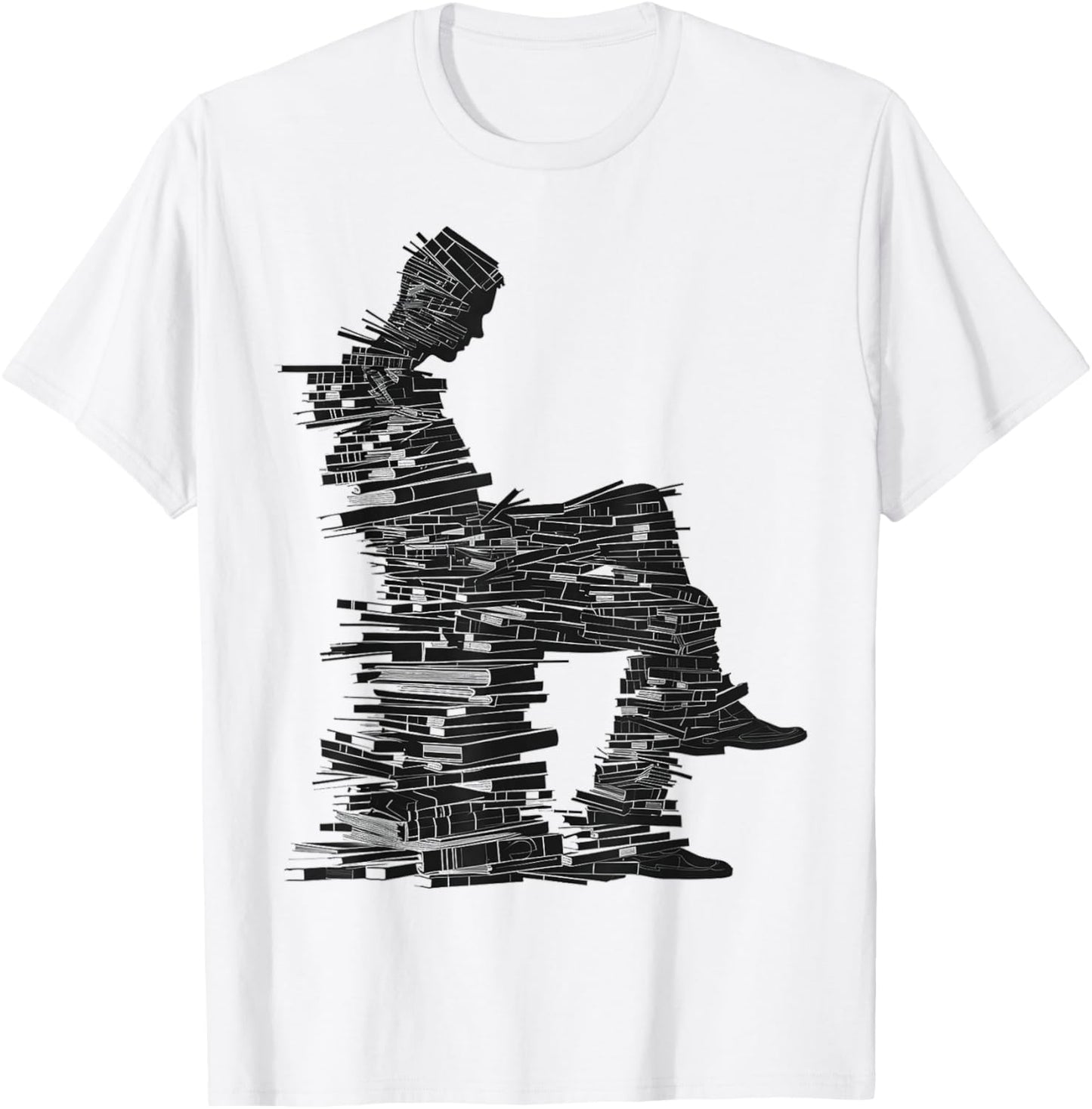 Men Pixel Art Geometric Book Human Drawing Graphic Men T-Shirt - T-Shirt | White