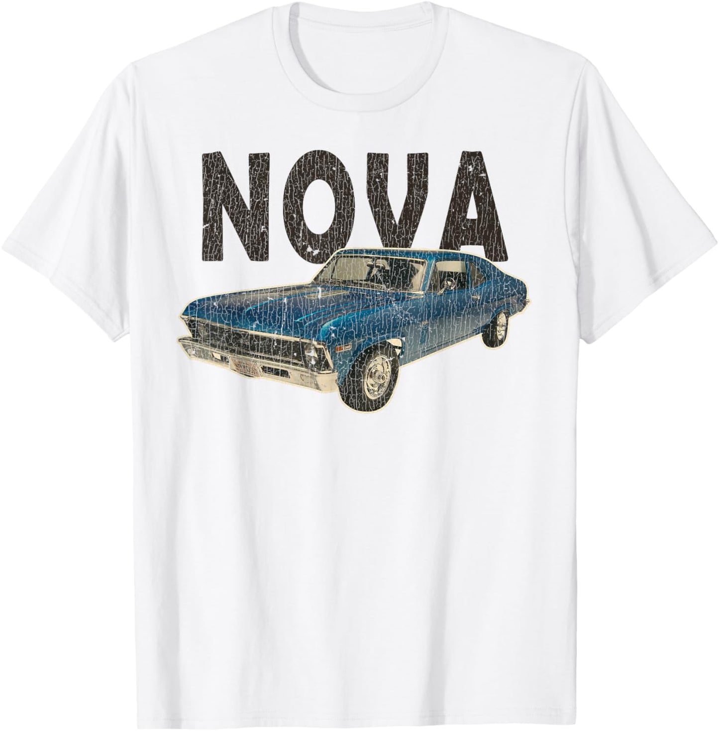 Vintage Blue Nova 1969 T-Shirt - T-Shirt | White