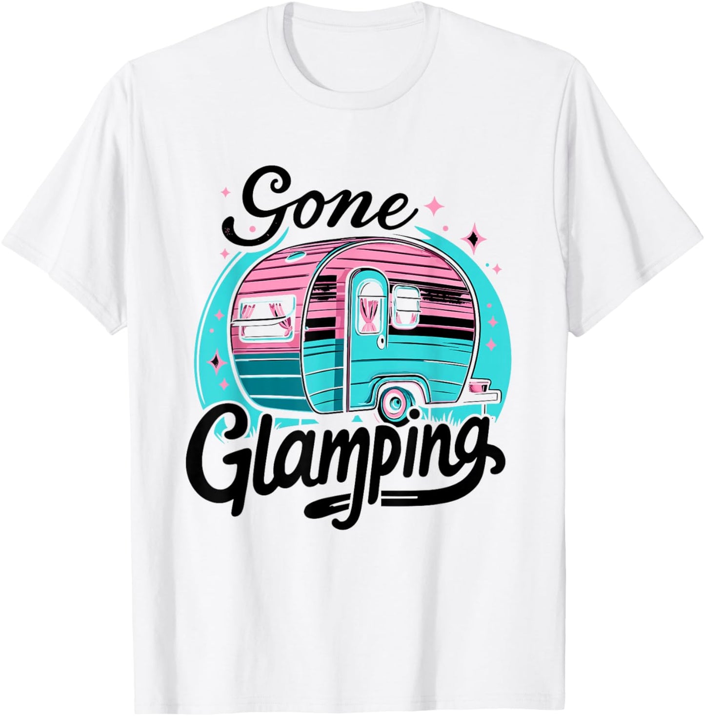 Gone Glamping Glamp Camping Glamper T-Shirt - T-Shirt | White