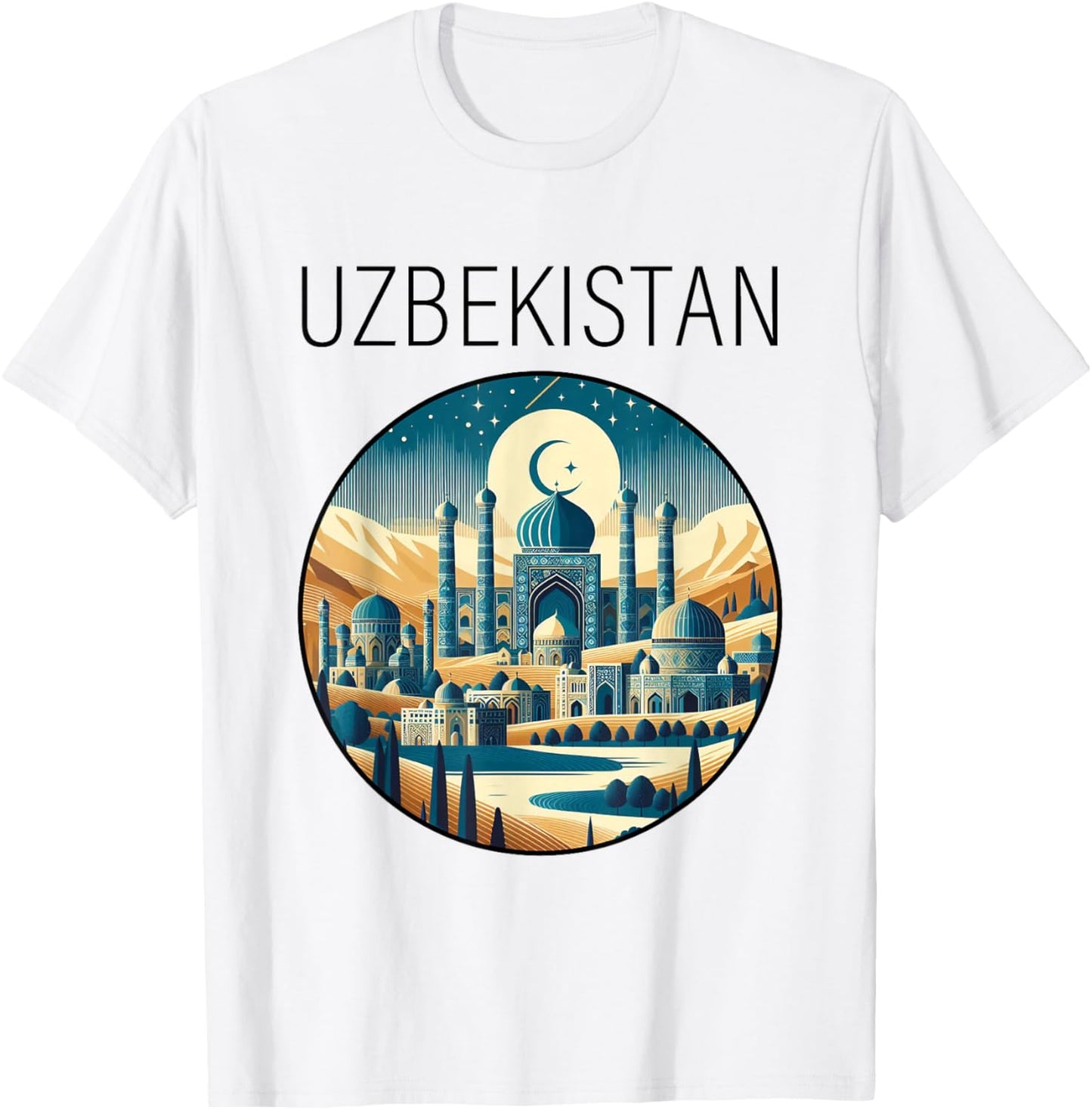 Uzbekistan scenery Art Deco T-Shirt - T-Shirt | White
