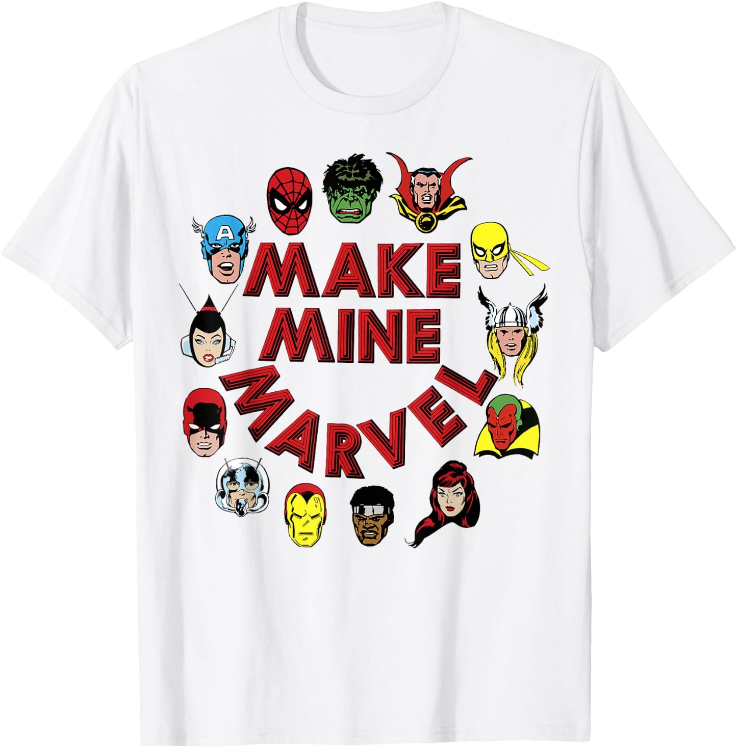 Marvel Make Mine Marvel Circle Of Heroes T-Shirt - T-Shirt | White