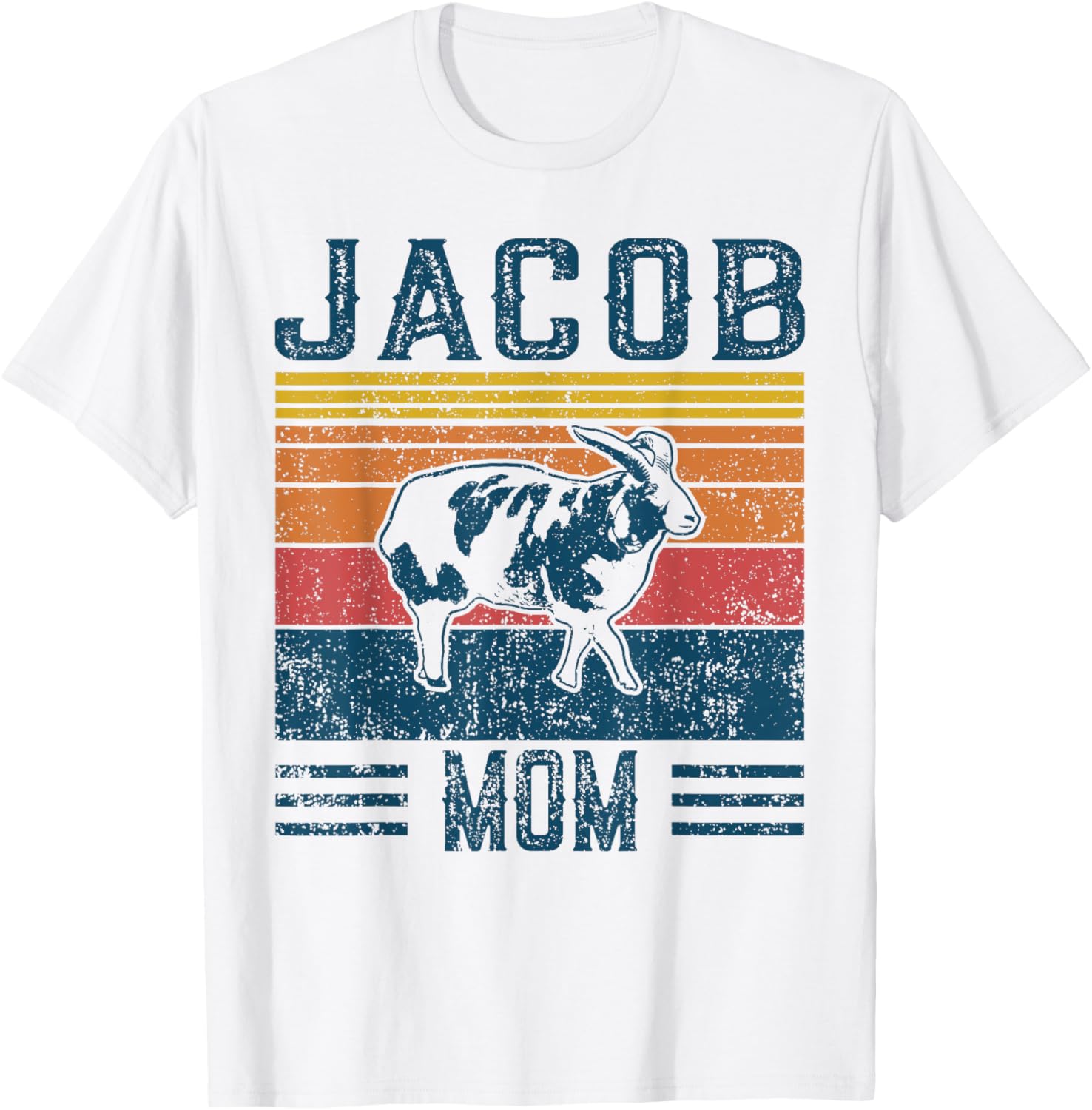 Best Sheep Mom Women - Vintage Jacob Sheep T-Shirt - T-Shirt | White