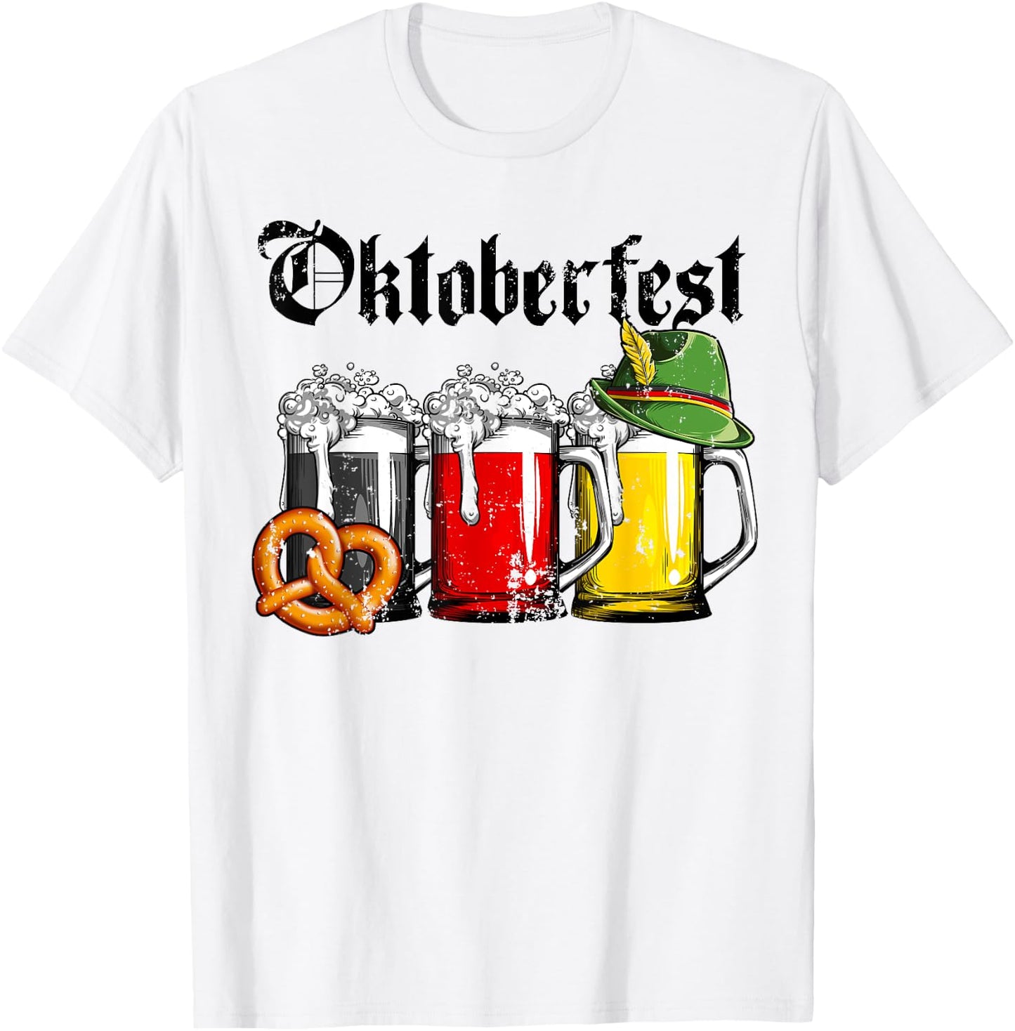 Oktoberfest Beer German Flag Clothing Men Women Drinking Mug T-Shirt - T-Shirt | White
