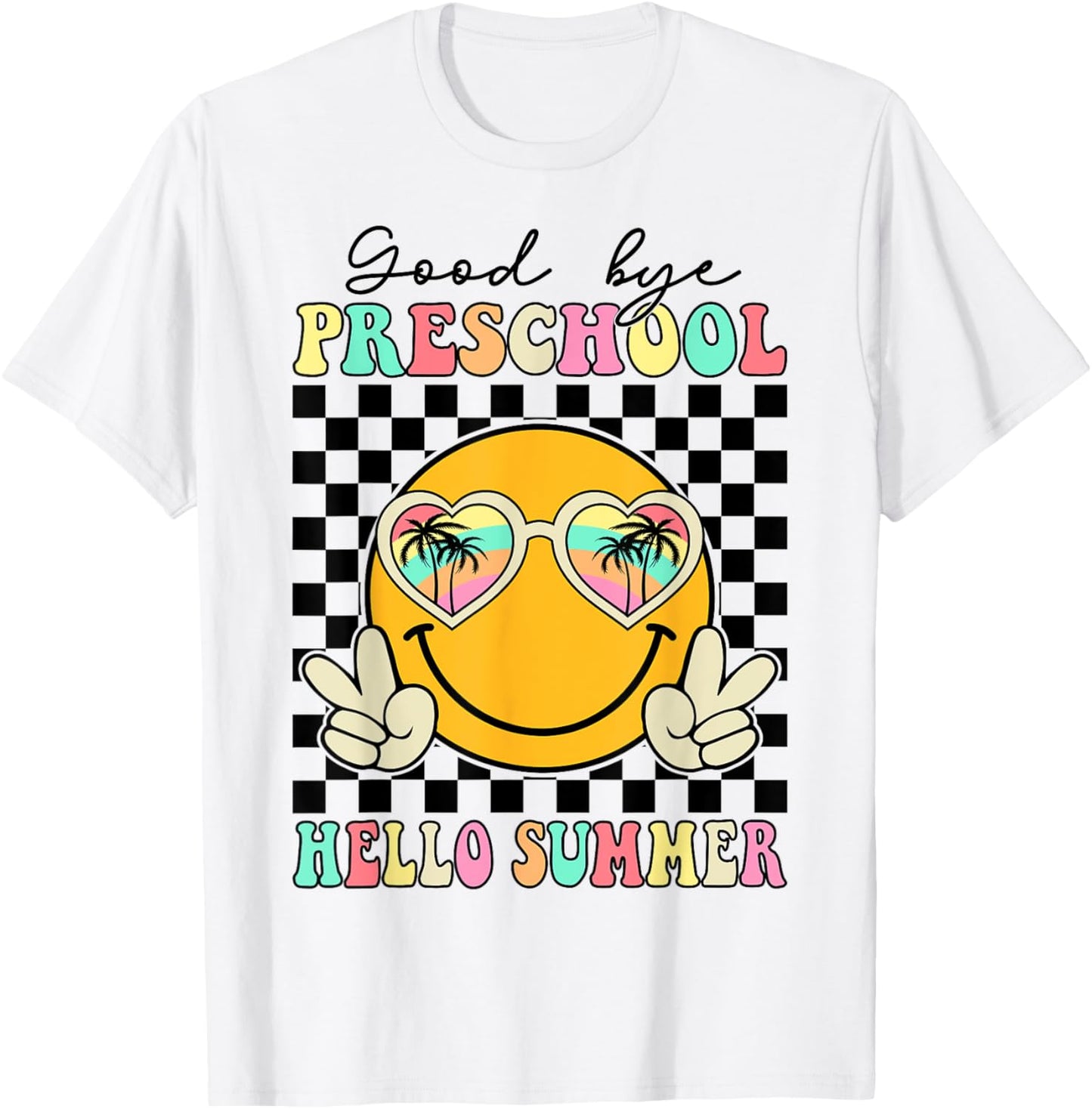 Goodbye Preschool Hello Summer Last Day Of School Boys Kids T-Shirt - T-Shirt | White