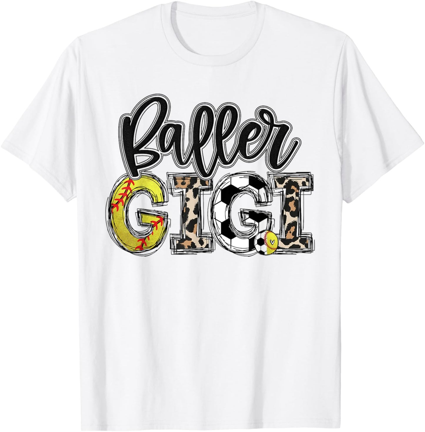 BallPark Gigi Softball Gigi Baller Gigi Soccer Mother's Day T-Shirt - T-Shirt | White