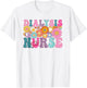 Dialysis Nurse Week Groovy Appreciation Day Work T-Shirt - T-Shirt | White