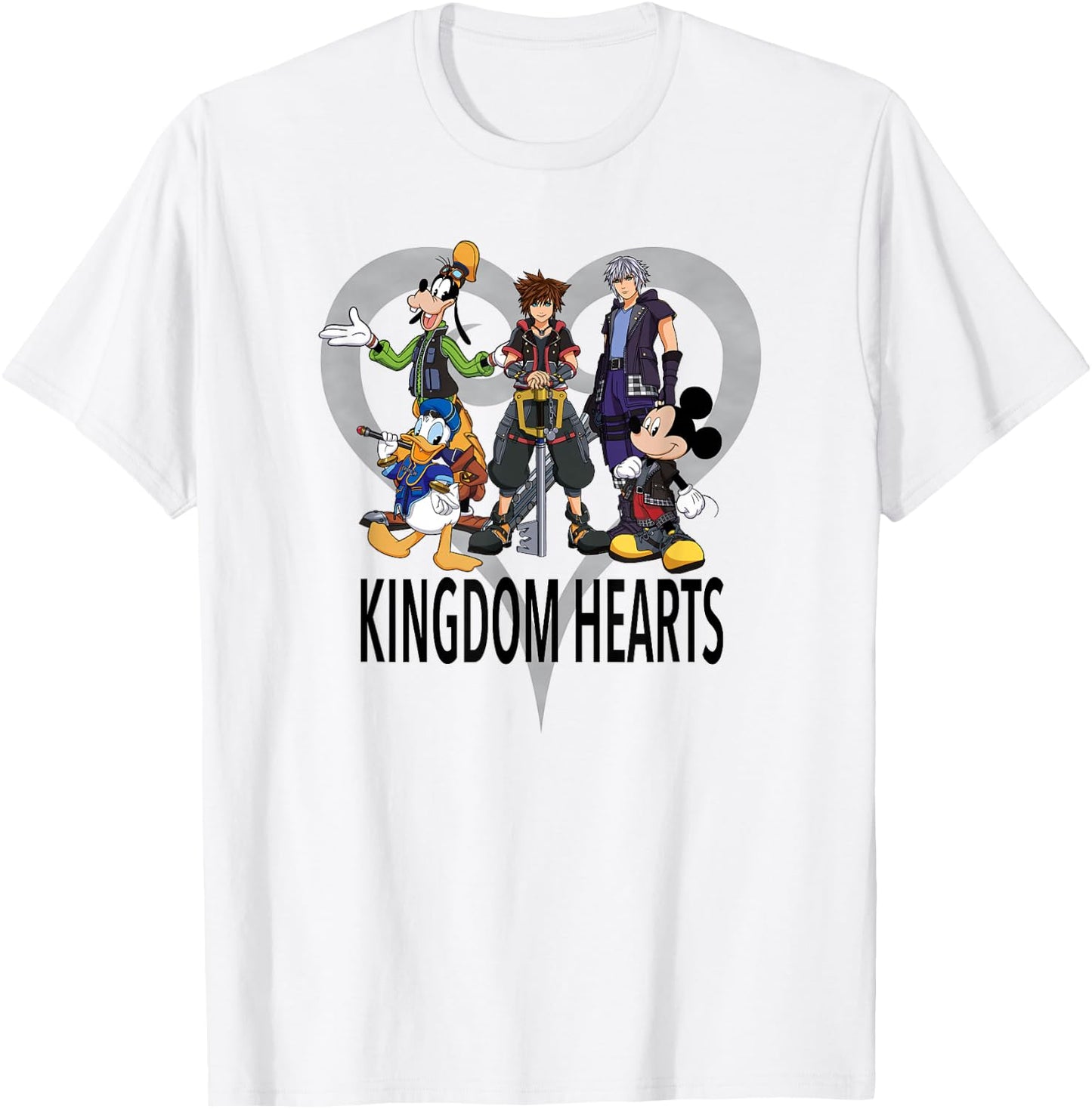 Disney Kingdom Hearts III Characters and Symbol T-Shirt - T-Shirt | White