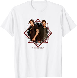 Supernatural Sam & Dean Join The Hunt Portrait T-Shirt - T-Shirt | White
