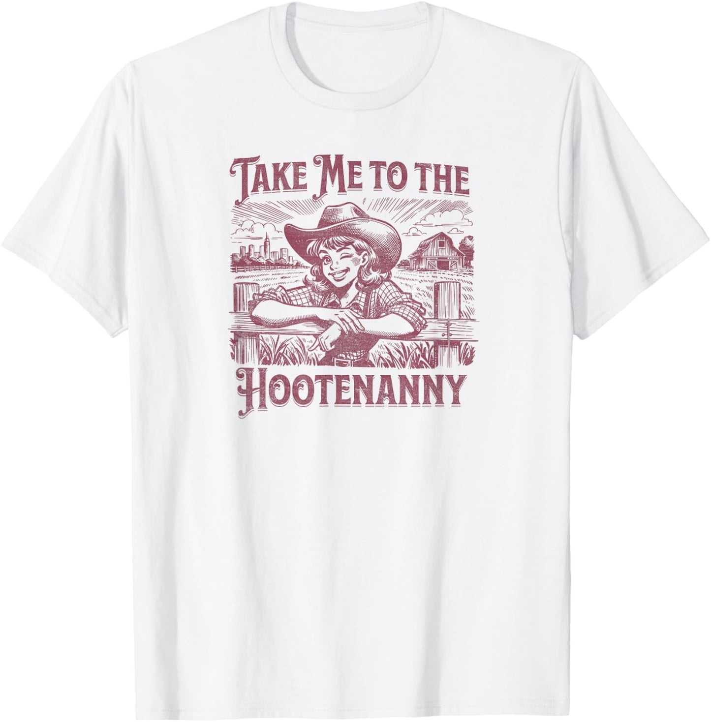 Take Me to the Hootenanny T-Shirt - T-Shirt | White