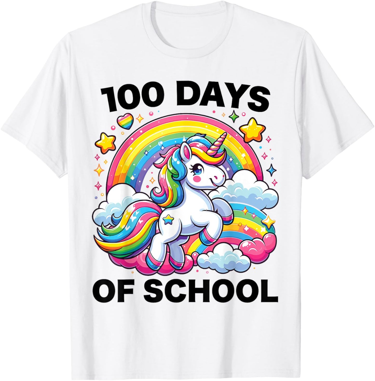 100 Days of School Unicorn Girls Teacher 100th Day of School T-Shirt - T-Shirt | White