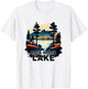 Rock Creek Lake Retro Minimalist Lake Rock Creek T-Shirt - T-Shirt | White