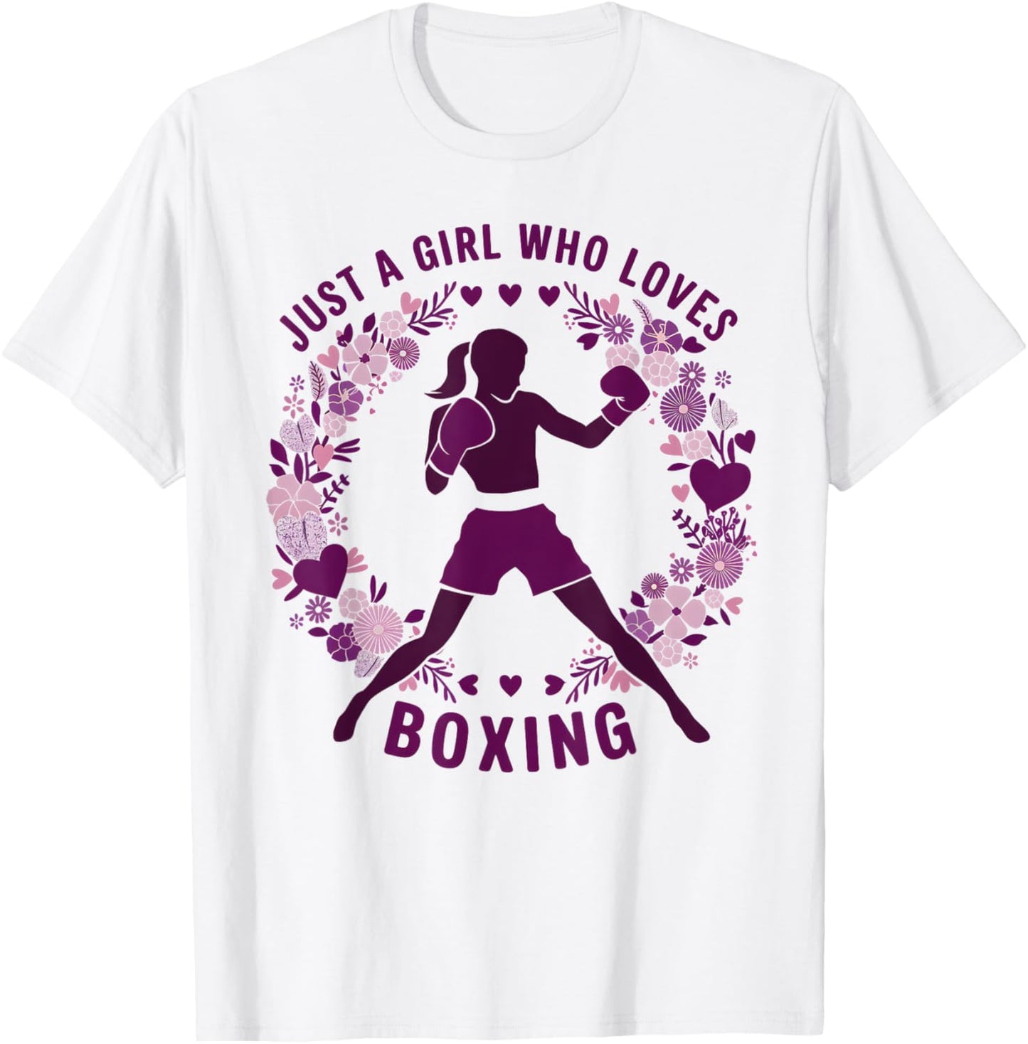 Just A Girl Who Loves Boxing Cute Boxer Boxing Lovers T-Shirt - T-Shirt | White