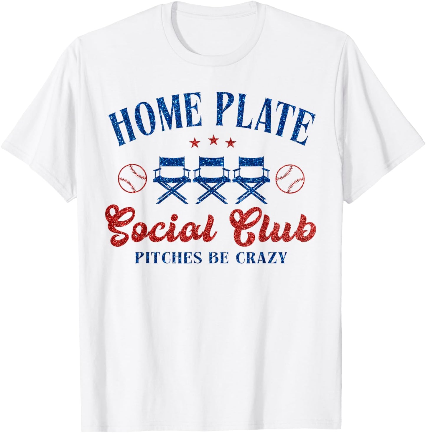 Home Plate Social Club Pitches Be Crazy T-Shirt - T-Shirt | White