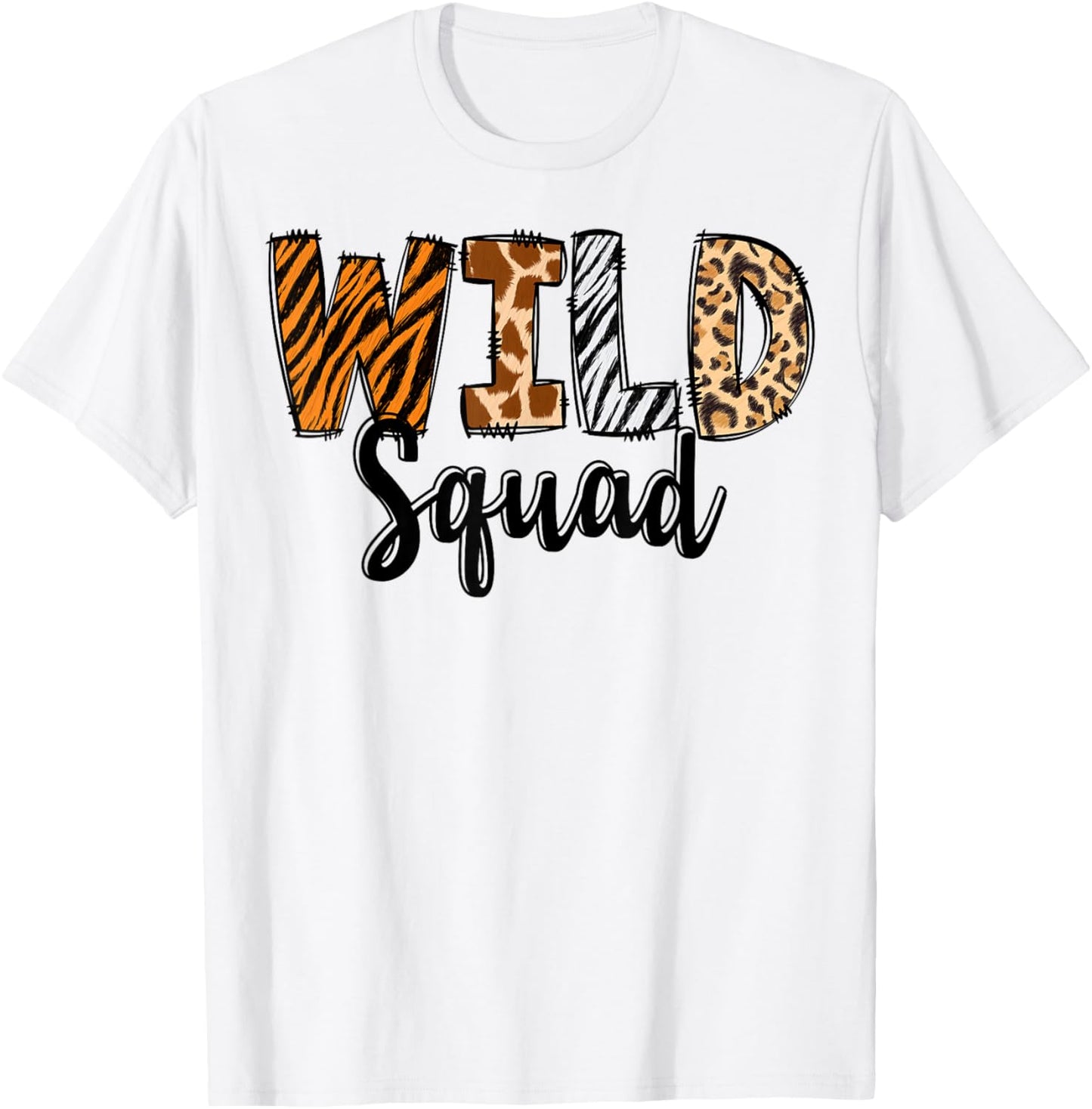 Wild Squad Zoo Born Two Be Wild B-day Safari Jungle Animal T-Shirt - T-Shirt | White