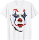 Intense Scary Painted Clown Face Red Blue Halloween T-Shirt - T-Shirt | White
