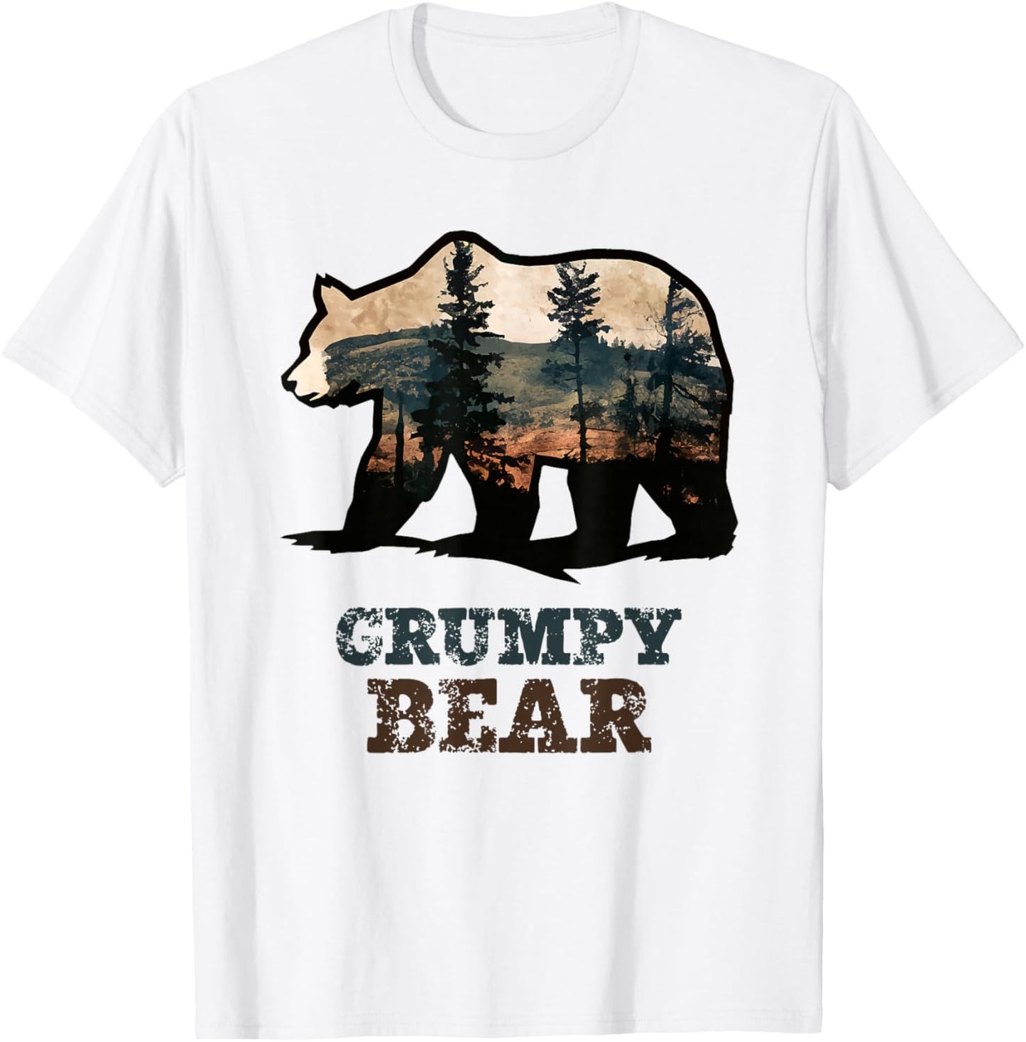 Grumpy Bear Vintage Retro Funny T-Shirt - T-Shirt | White