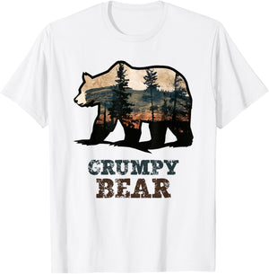 Grumpy Bear Vintage Retro Funny T-Shirt - T-Shirt | White