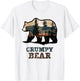 Grumpy Bear Vintage Retro Funny T-Shirt - T-Shirt | White