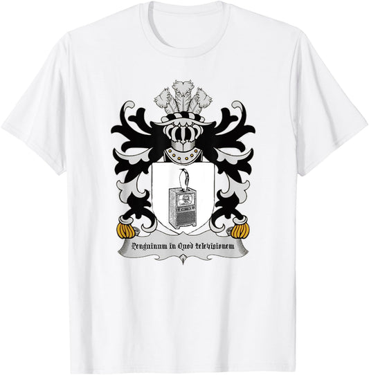 Penguin on the Television T-Shirt - T-Shirt | White