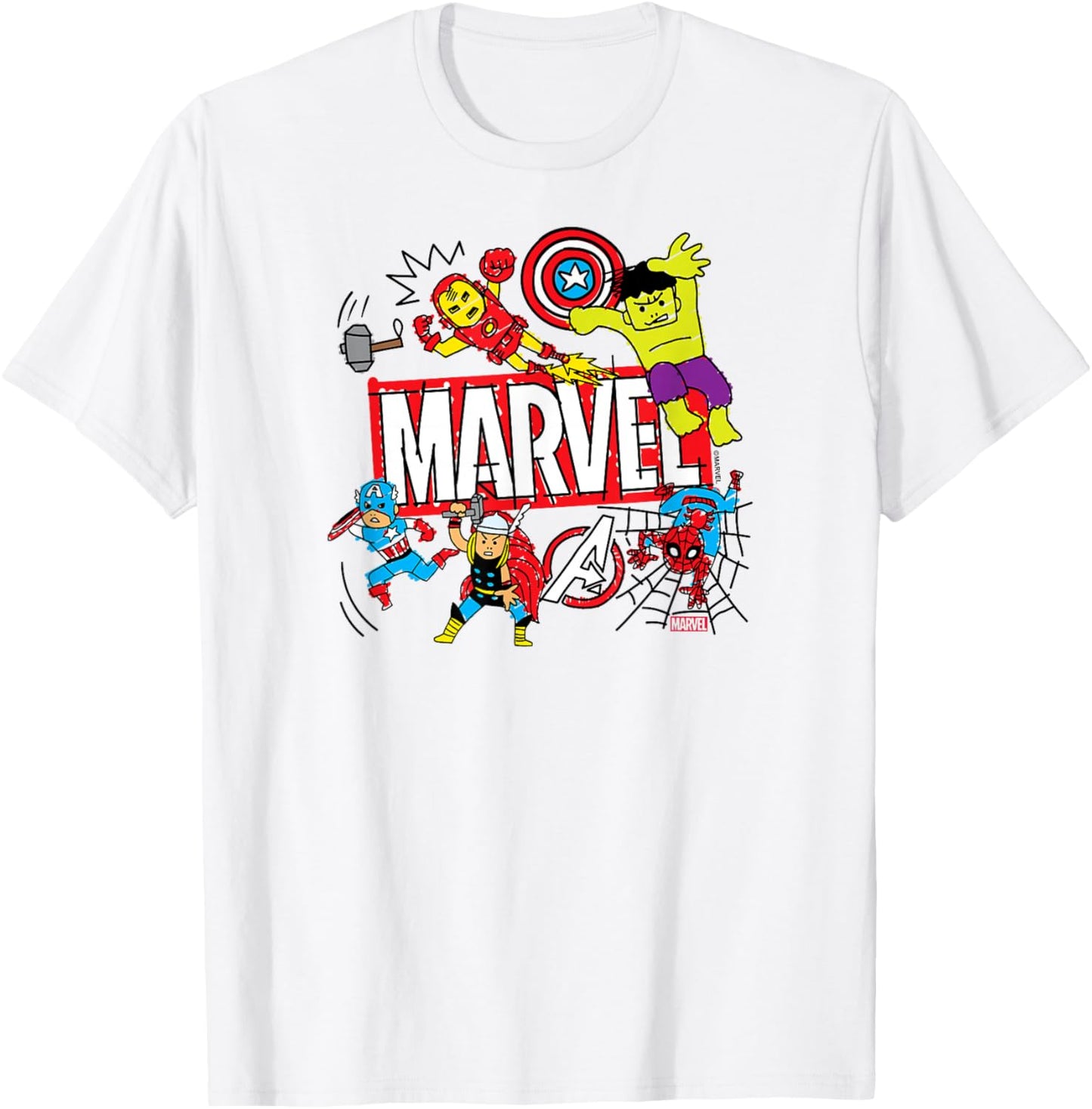 Marvel - Sketch T-Shirt - T-Shirt | White