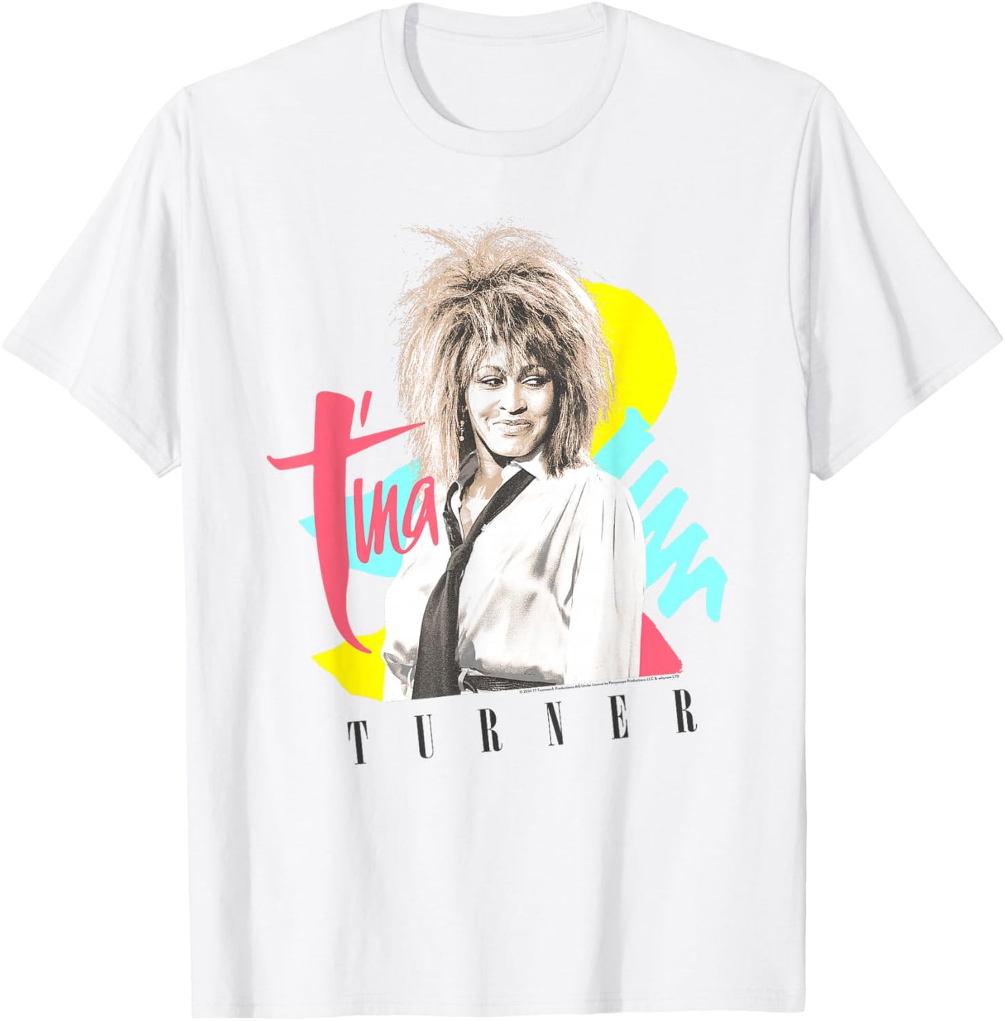 Tina Turner Retro Strokes and Shapes T-Shirt - T-Shirt | White