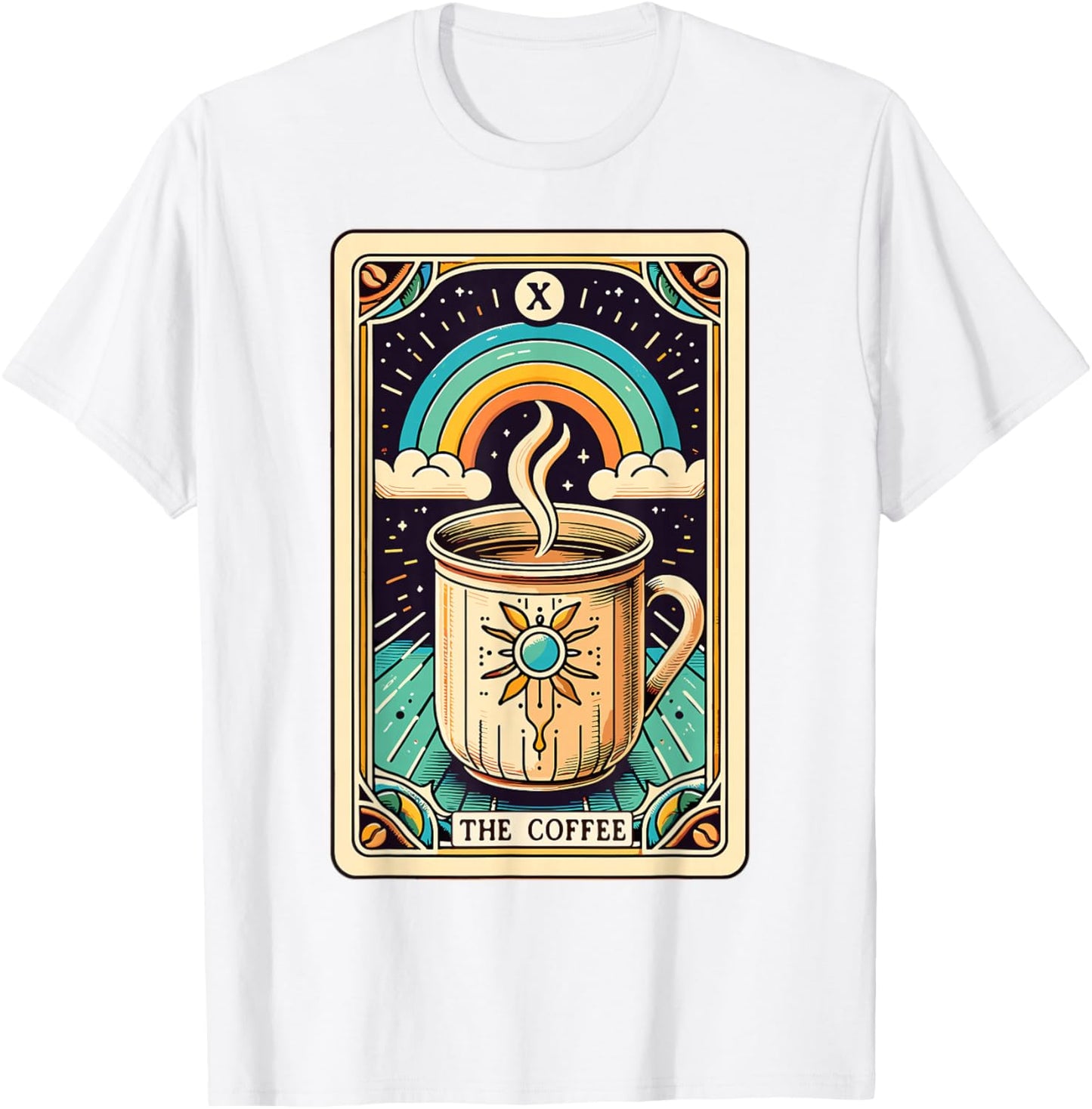The Coffee Tarot Card Coffee Lover Funny Coffee T-Shirt - T-Shirt | White