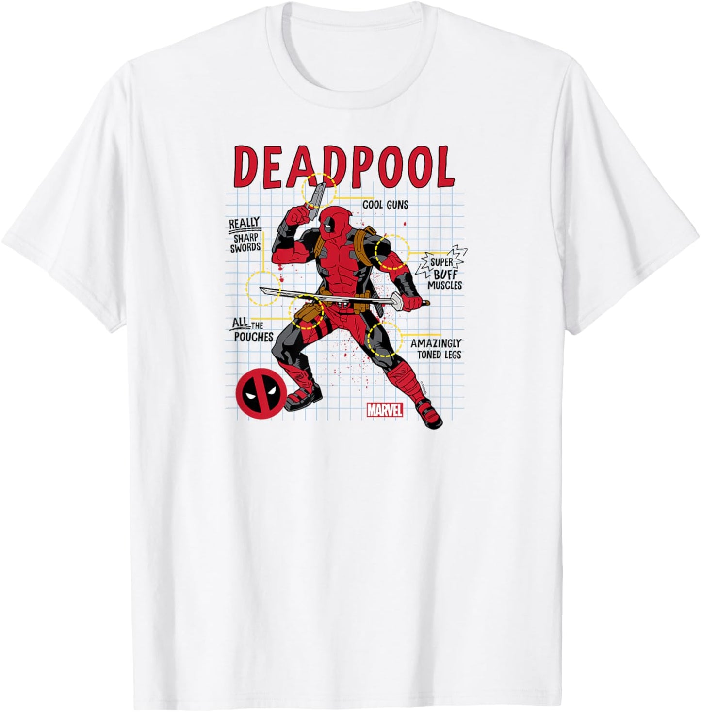 Deadpool - Blueprint T-Shirt - T-Shirt | White
