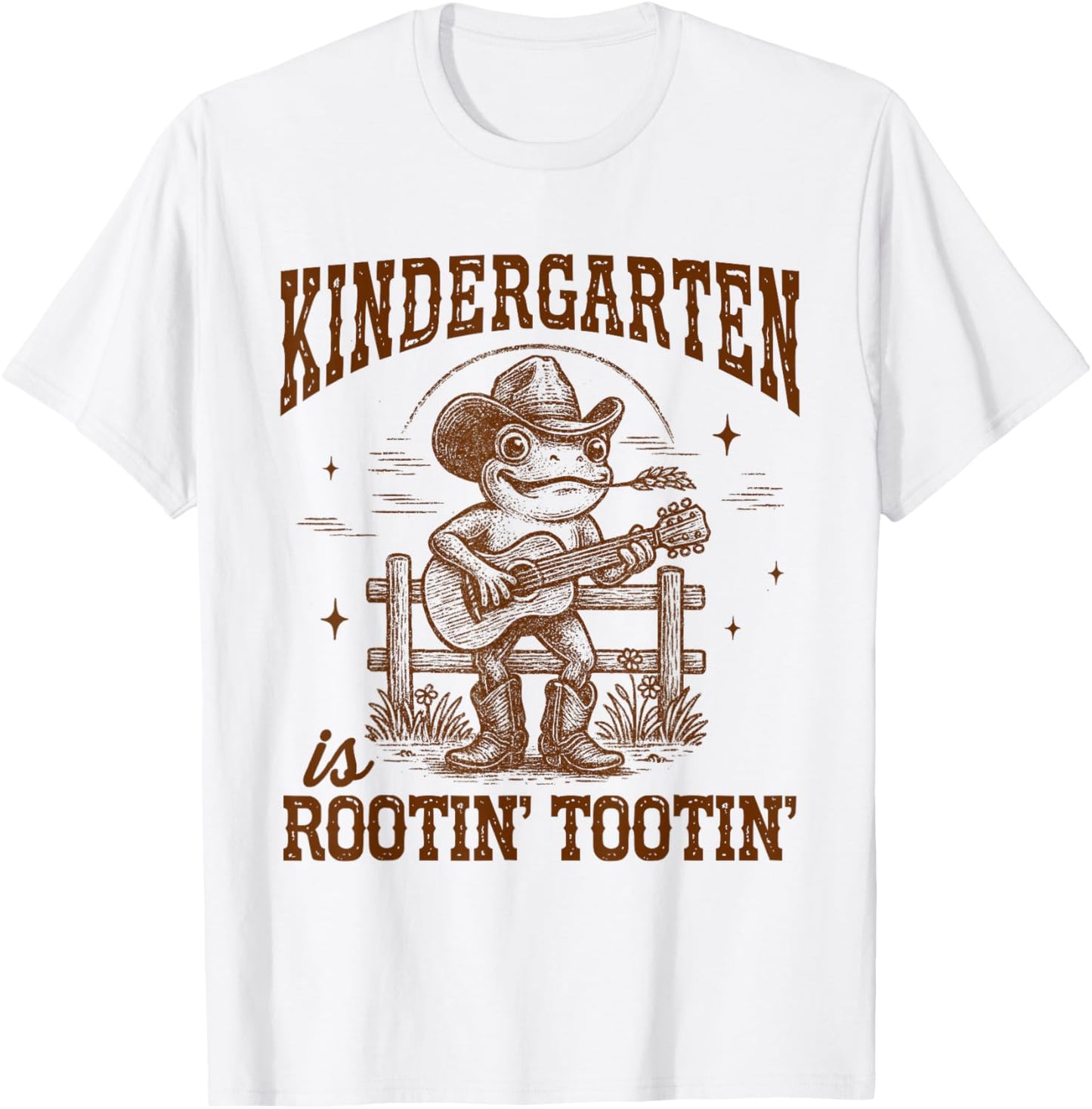 Kindergarten is Rootin' Tootin' Howdy Teacher Back to School T-Shirt - T-Shirt | White