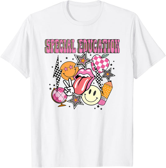Retro Special Education Teacher Back To School Women Kids T-Shirt - T-Shirt | White