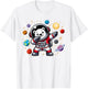 Polar Bear Astronaut Dabbin In Space Cosmic Galaxy Adventure T-Shirt - T-Shirt | White