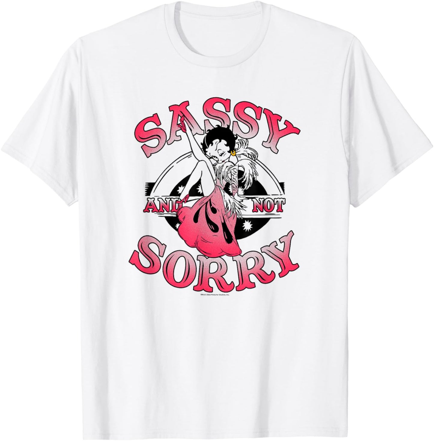 Betty Boop Sassy And Not Sorry Vintage Art Deco Portrait T-Shirt - T-Shirt | White