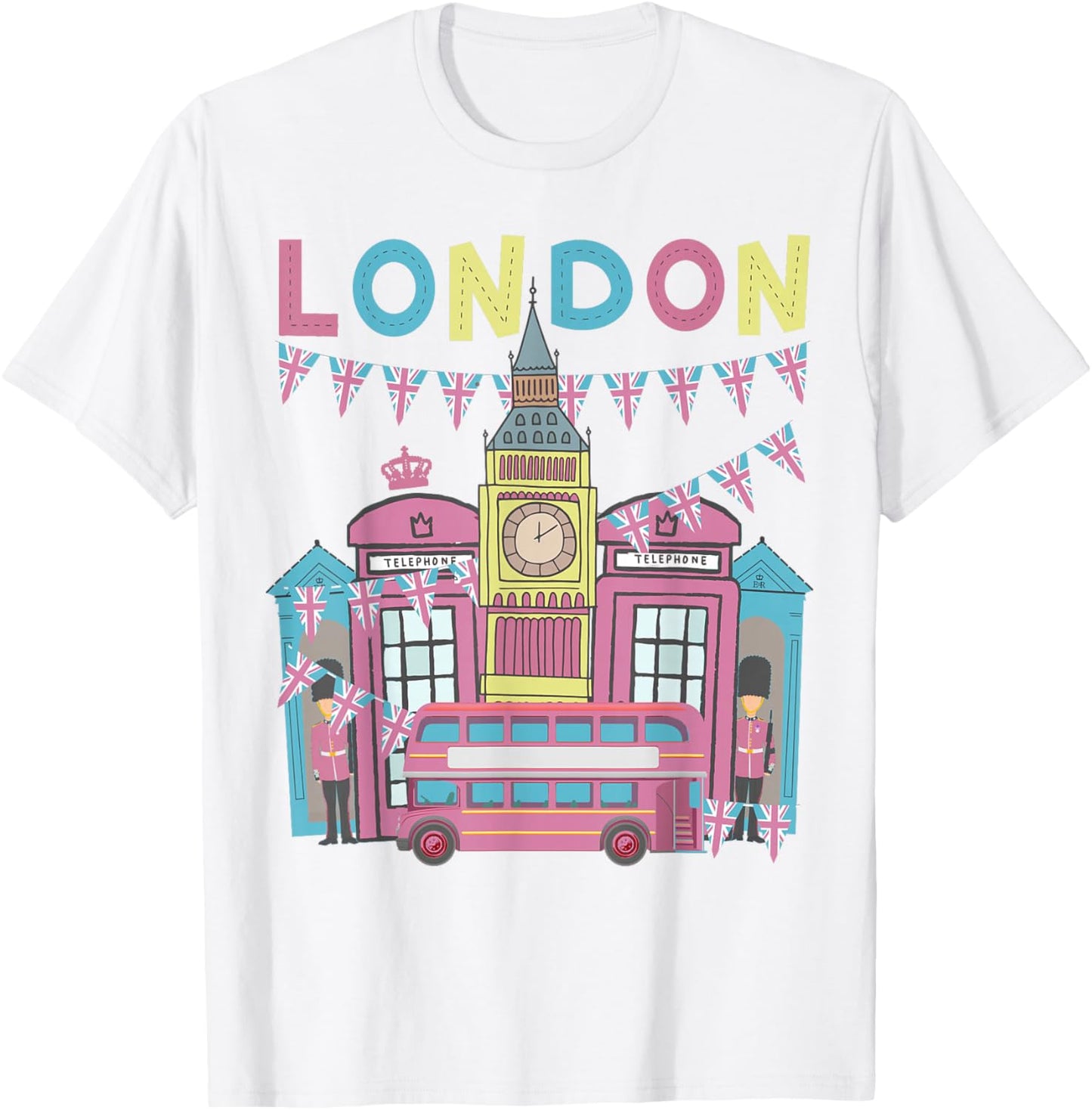 London Souvenirs Idea For Kids & English British Memorabilia T-Shirt - T-Shirt | White