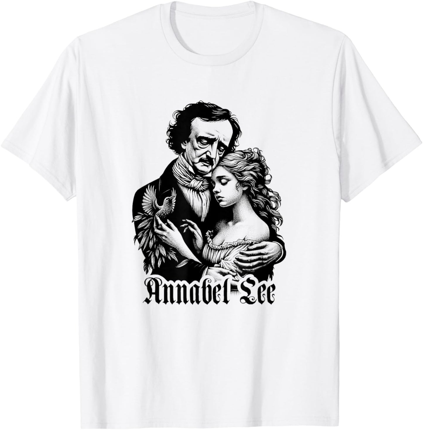 Edgar Allan Poe Annabel Lee Illustration T-Shirt - T-Shirt | White