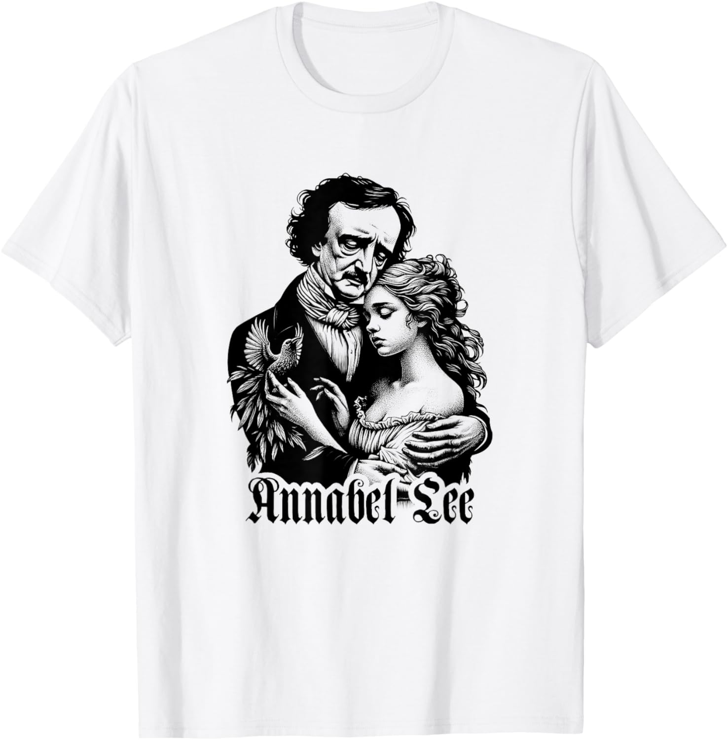 Edgar Allan Poe Annabel Lee Illustration T-Shirt - T-Shirt | White