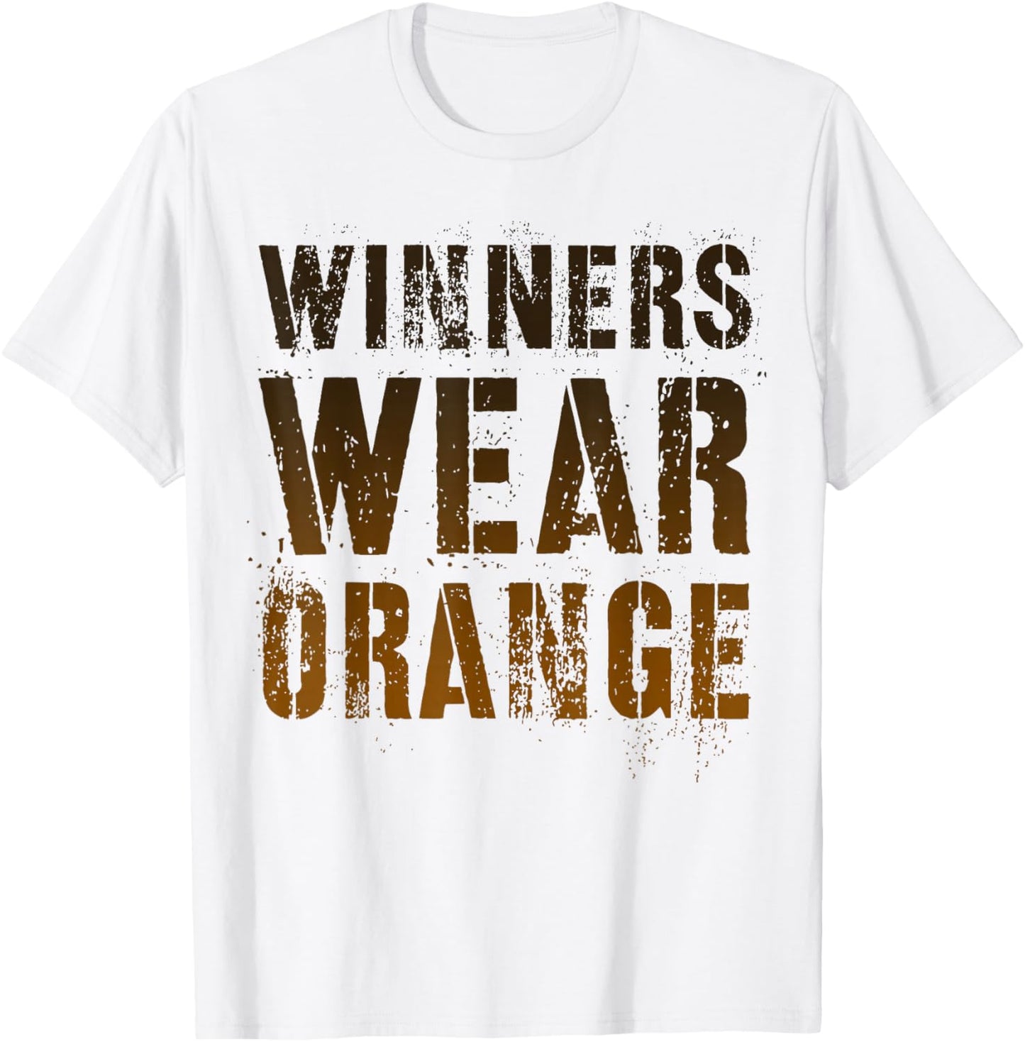 Vintage WINNERS WEAR ORANGE Summer Camp Team War Game Crew T-Shirt - T-Shirt | White