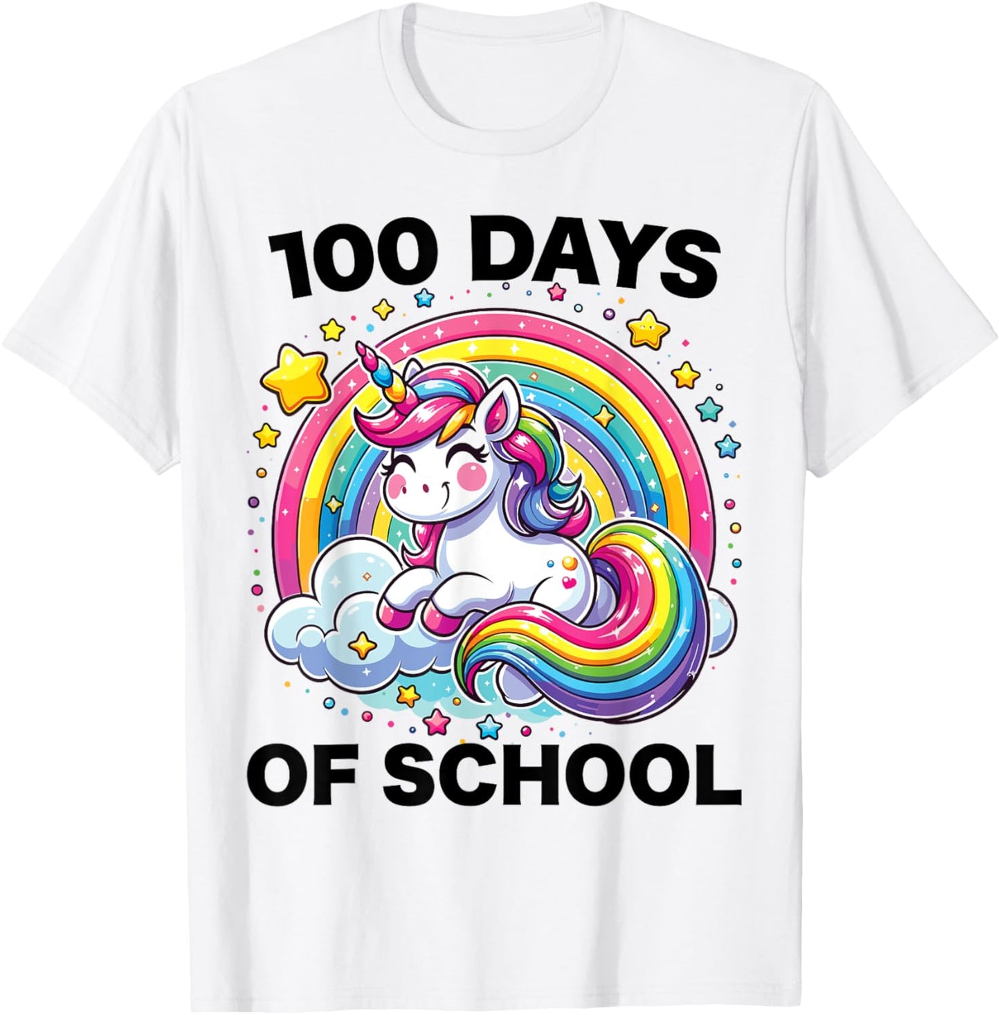 100 Days of School Unicorn Girls Teacher 100th Day of School T-Shirt - T-Shirt | White