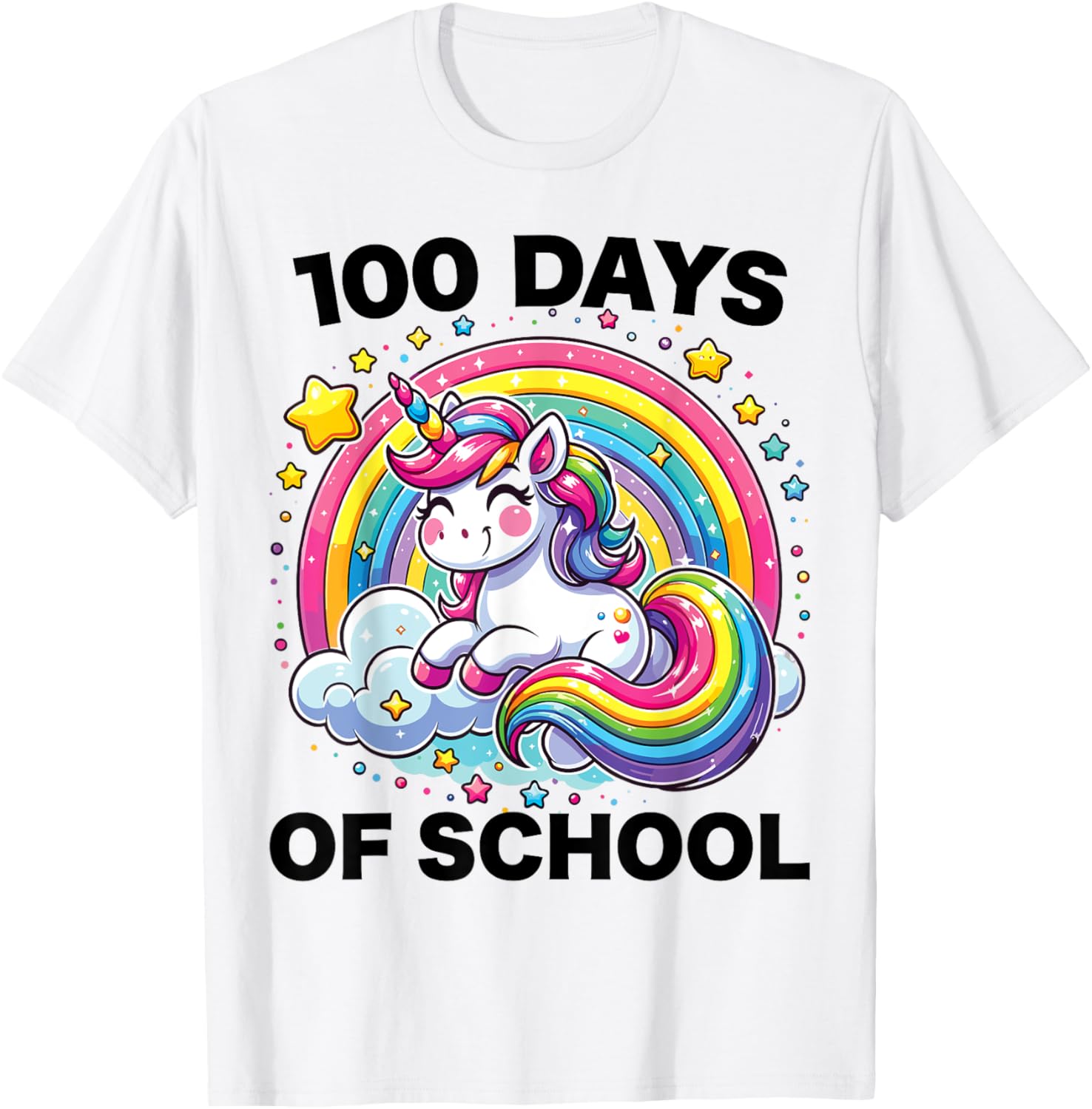 100 Days of School Unicorn Girls Teacher 100th Day of School T-Shirt - T-Shirt | White