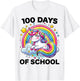 100 Days of School Unicorn Girls Teacher 100th Day of School T-Shirt - T-Shirt | White