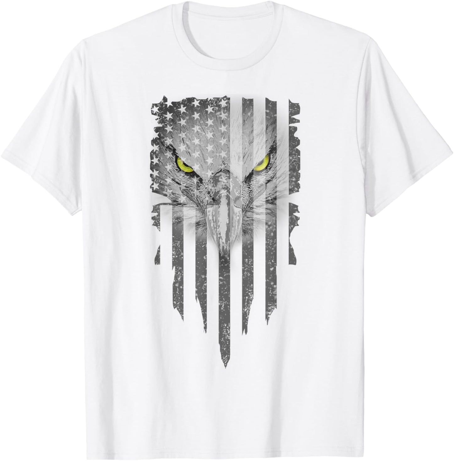 American Flag Bald Eagle Patriotic Eagle 4th of July USA Girls Kids Men T-Shirt - T-Shirt | White