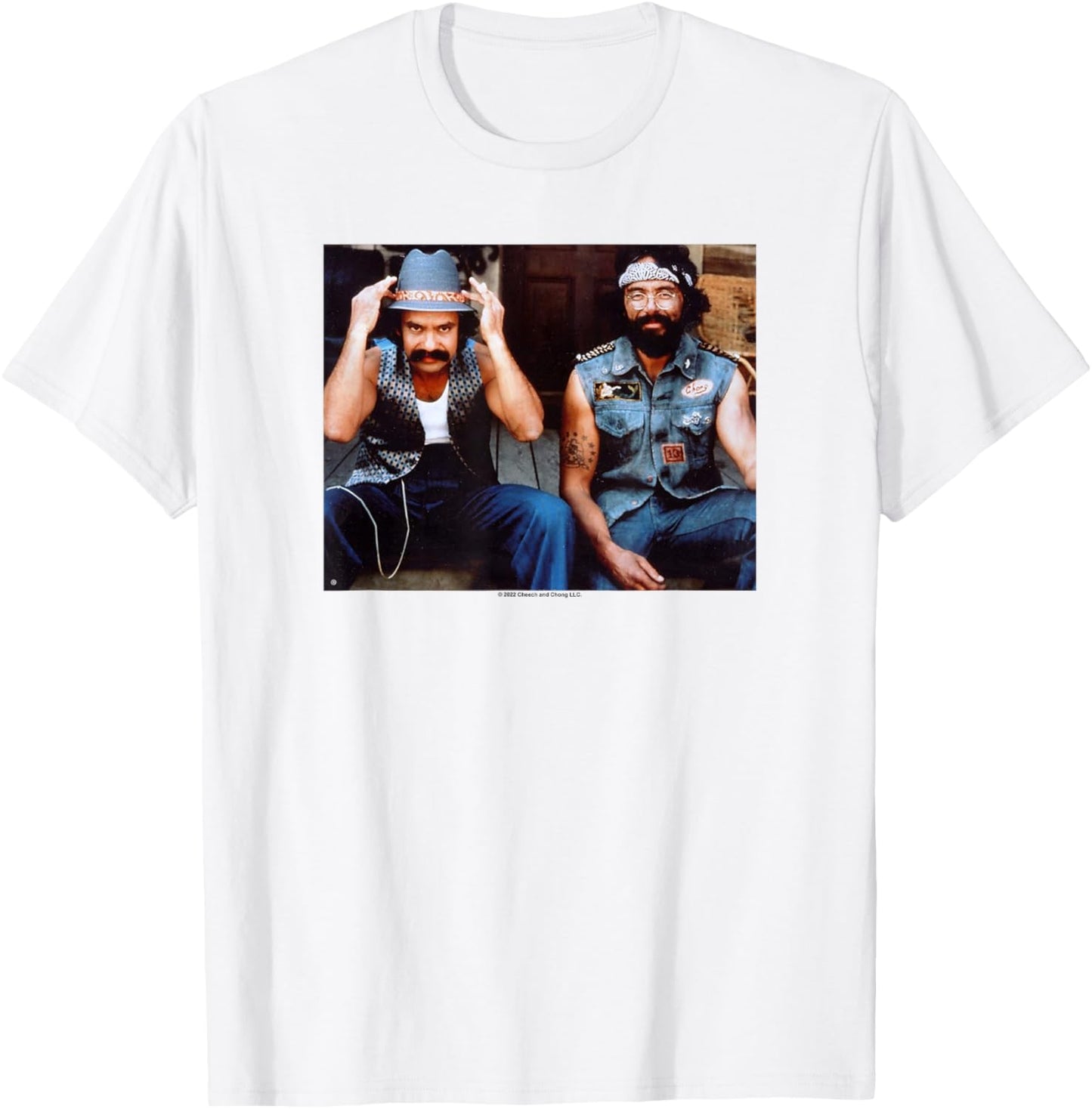 Cheech & Chong's Next Movie Hanging Out Picture T-Shirt - T-Shirt | White