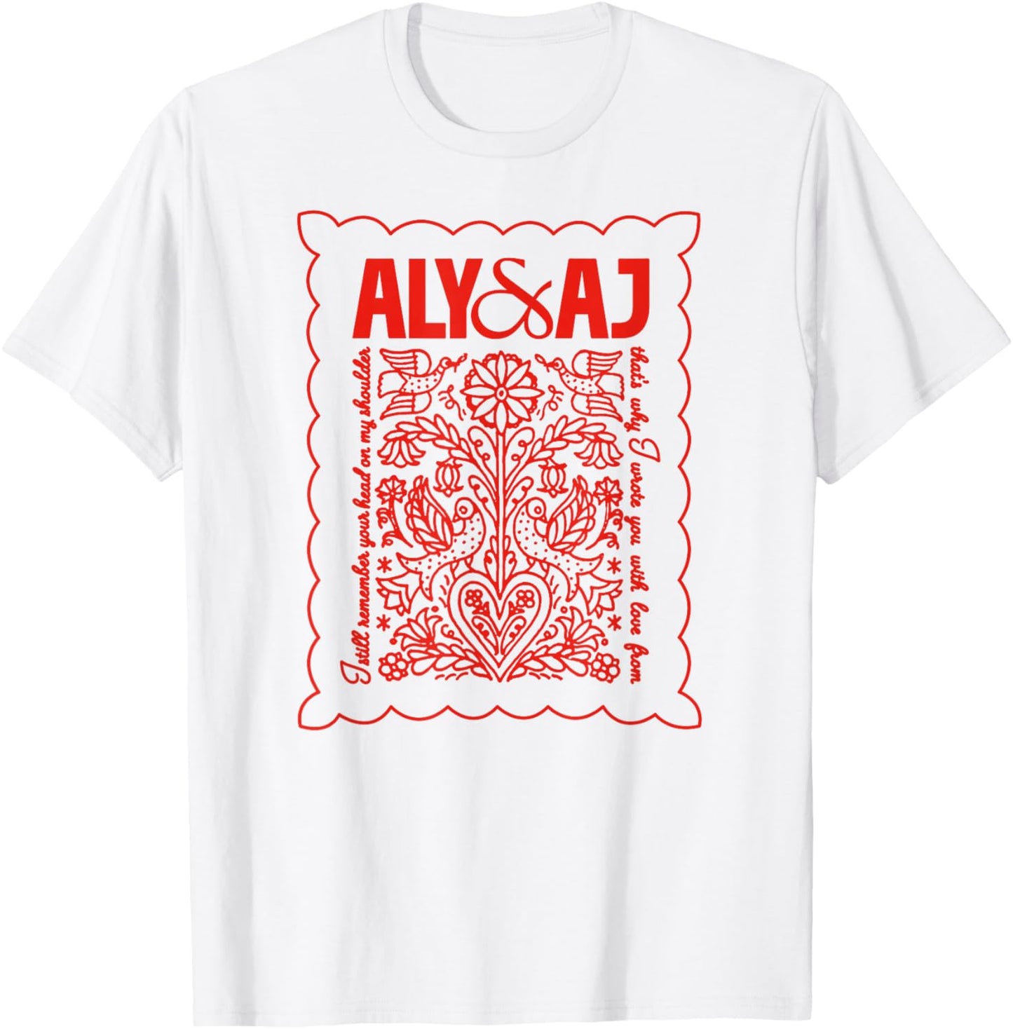 Aly & AJ with Love from Handkerchief T-Shirt - T-Shirt | White