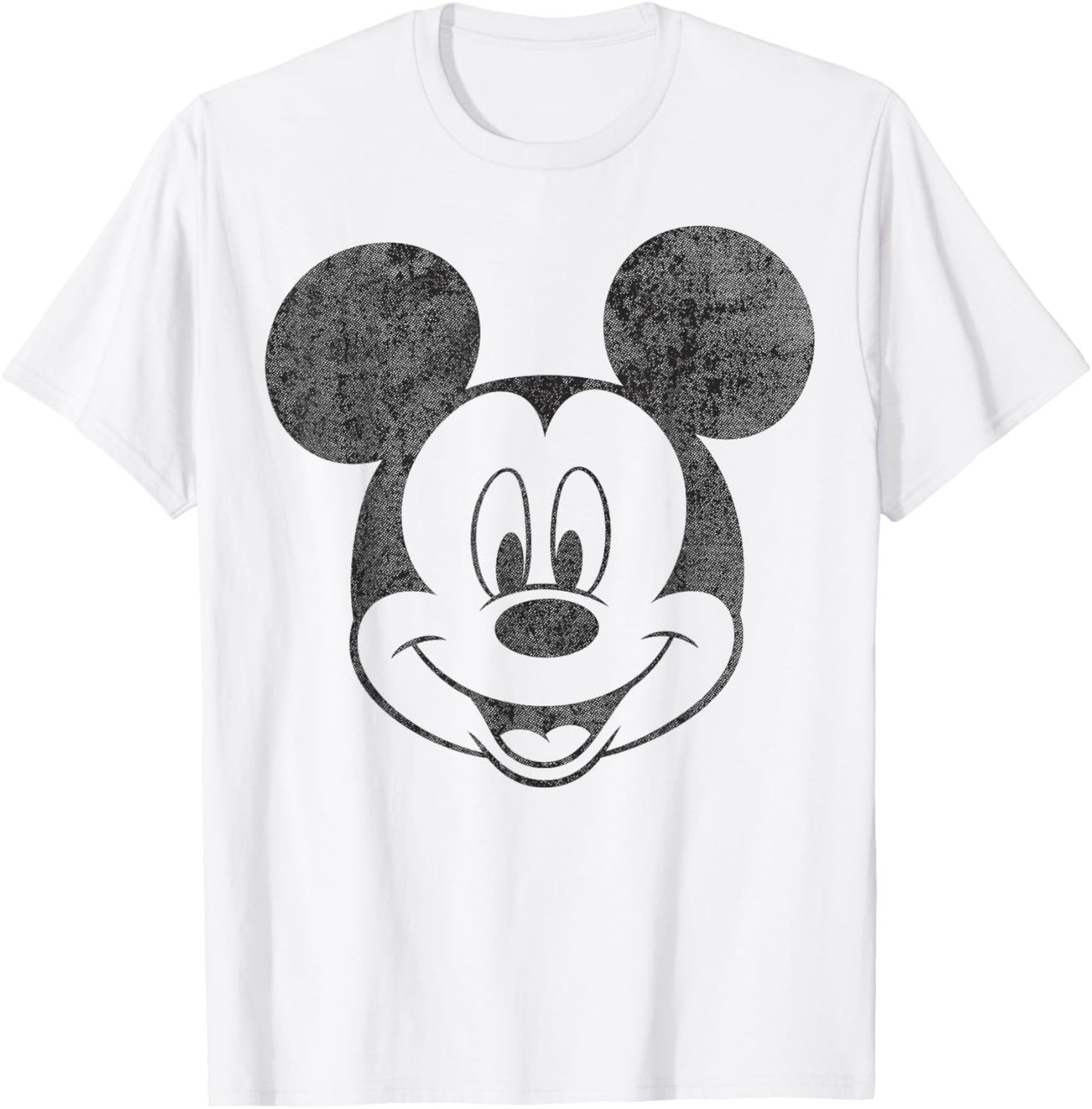 Disney Mickey Mouse Black and White Portrait T-Shirt - T-Shirt | White