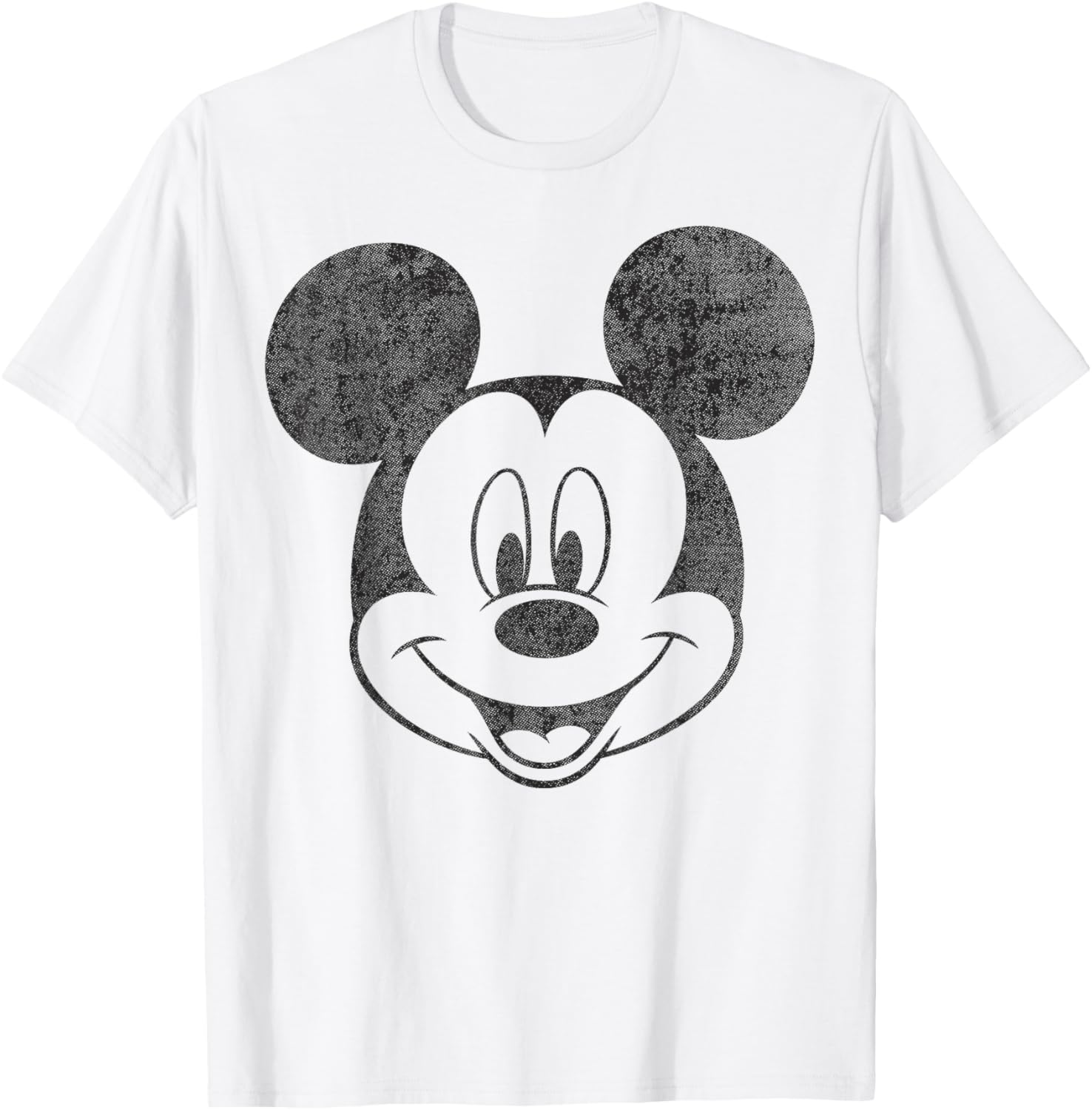 Disney Mickey Mouse Black and White Portrait T-Shirt - T-Shirt | White