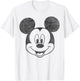 Disney Mickey Mouse Black and White Portrait T-Shirt - T-Shirt | White