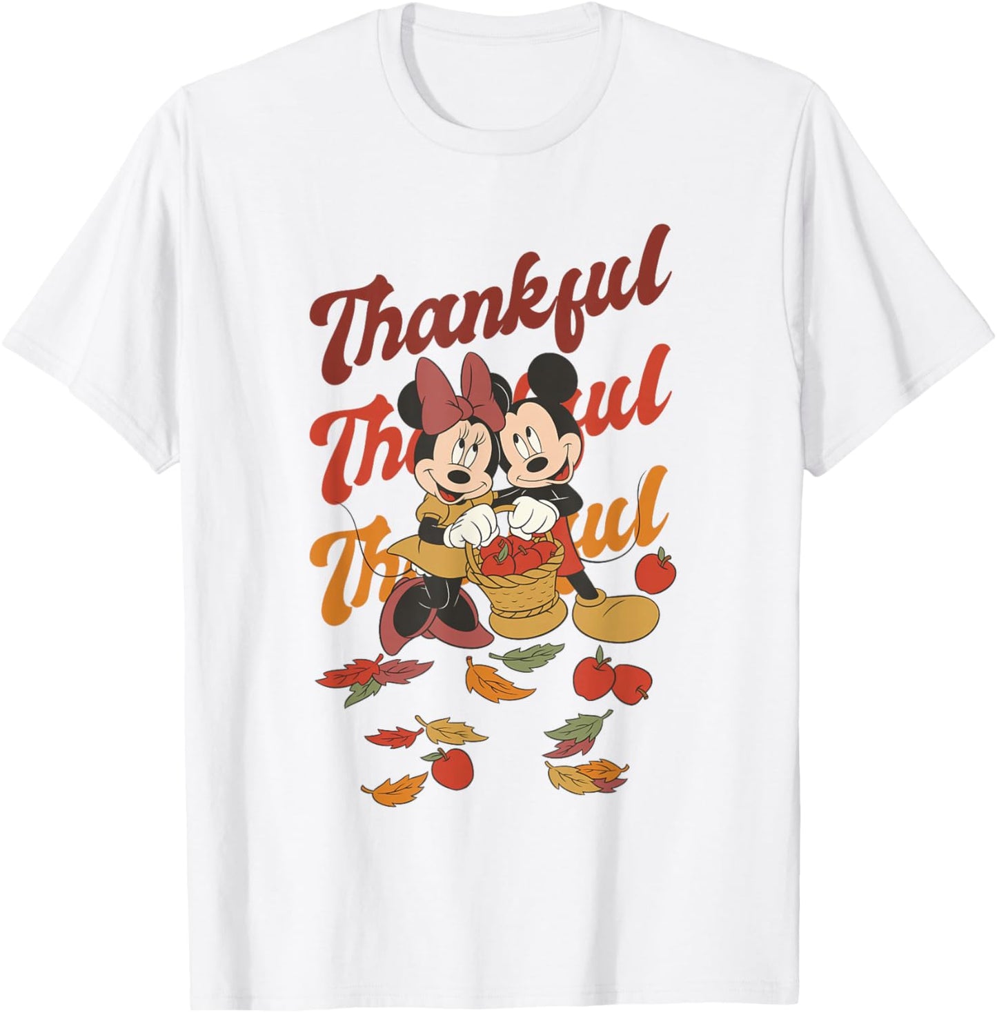 Disney Mickey and Friends Thanksgiving Classic Thankful Duo T-Shirt - T-Shirt | White