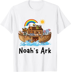 Christian Faith Noah's Ark Sunday School Student Rainbow T-Shirt - T-Shirt | White
