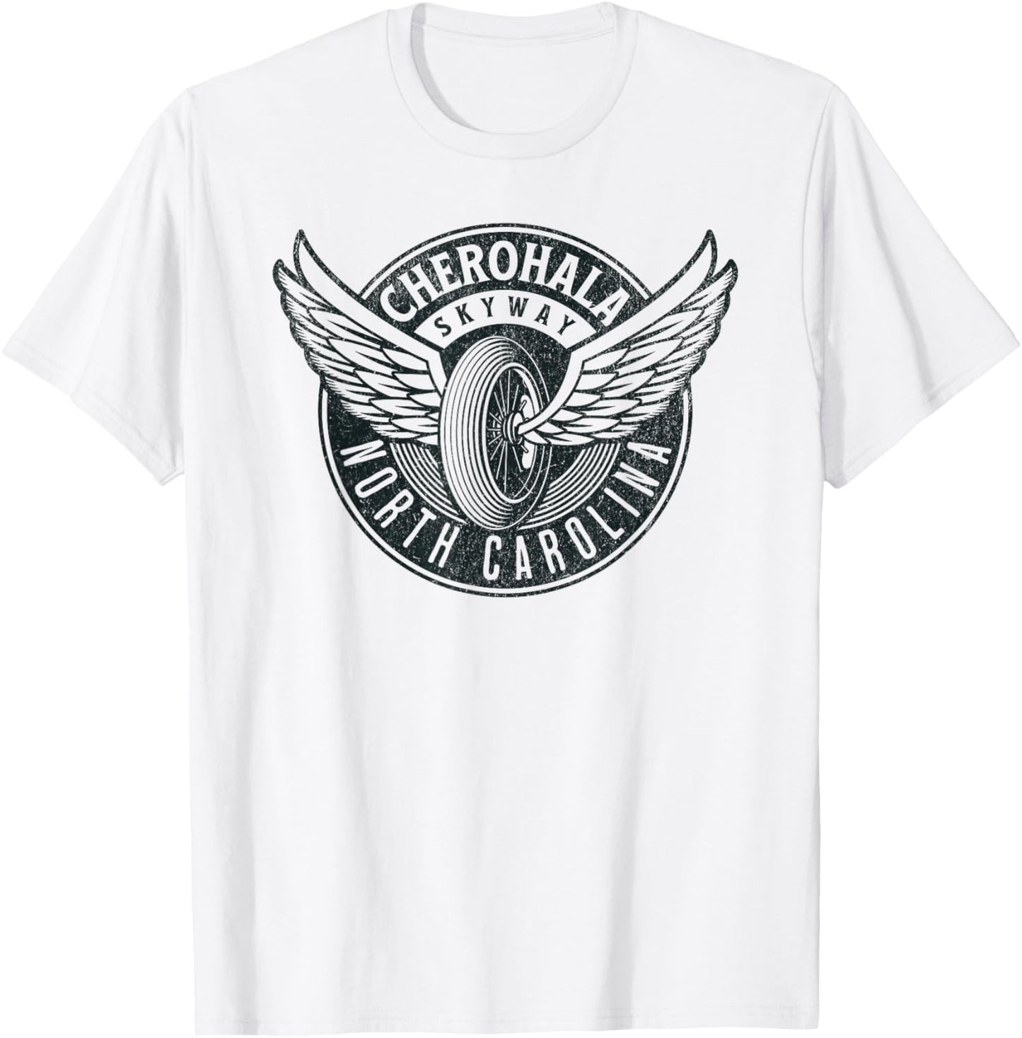 Cherohala Skyway North Carolina Motorcycle Biker Trail T-Shirt - T-Shirt | White