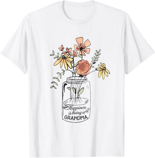Happiness Is Being Grandma Life - Flower Art-Grandma