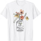 Happiness Is Being Grandma Life - Flower Art-Grandma T-Shirt - T-Shirt | White