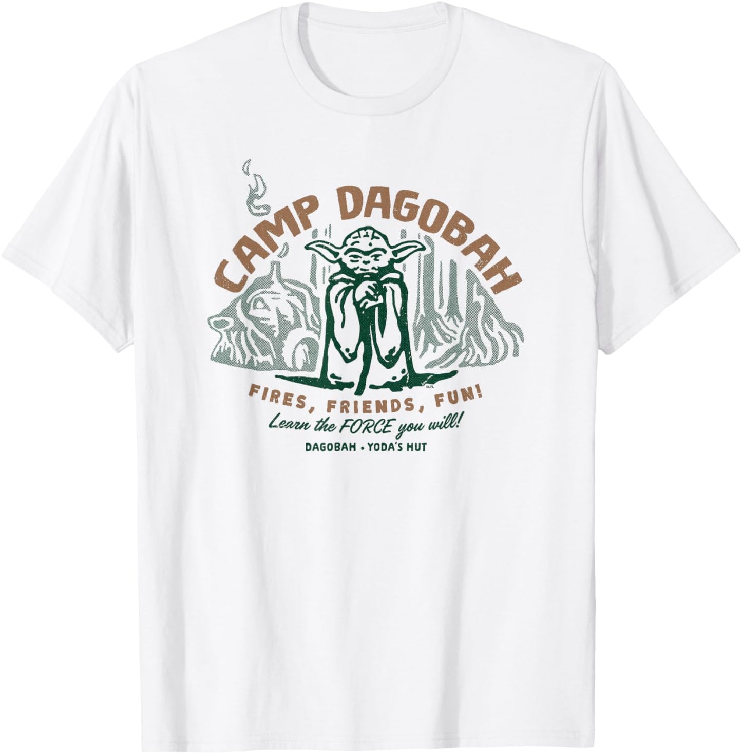 Star Wars Travel Vacation Camp Dagobah Yoda Learn the Force T-Shirt - T-Shirt | White